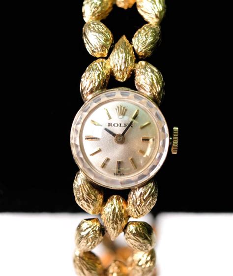 rolex 14k yg ladies tree bark|1960's Rolex 14k YG Ladies Tree Bark Watch .